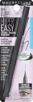 Maybelline Hyper Easy Liquid Pen No-Skip Eyeliner, Satin Finish, Waterproof Formula, Pitch Black, 0.018 Fl Oz