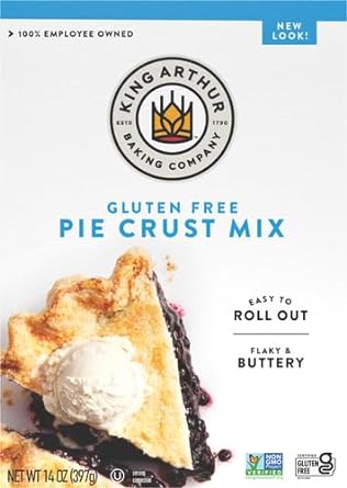 King Arthur Flour Gluten Free Pie Crust Mix, Packaging May Vary, 14 Oz