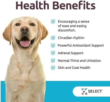 K9 Select Melatonin for Dogs, 3 mg - 120 Beef Flavored Chewable Tablets - Dog Melatonin for Smaller Breeds - Gentle Well-Being Enhancer - Healthy, Tasty Dog Treats That Promote Overall Health : Pet Supplies