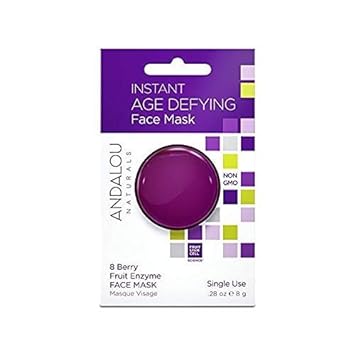 Andalou Naturals Instant Age Defying 8 Berry Fruit Enzyme Face Mask Pod, Single Face Mask, 0.28 Ounce (Pack of 6)