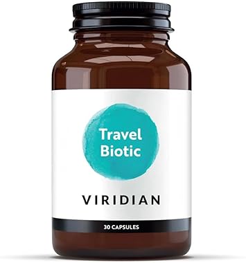 Viridian - Travel Biotic, 30 Caps | Digestive Health Support For Work & Holiday Travel | Contains Friendly Yeast, Saccharomyces Boulardii With Ginger | Nutritionist Formulated