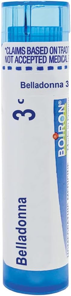 Boiron Belladonna 3C Md For High Fever (Up To 102F) Of Sudden Onset With Perspiration, Blue, 80 Count