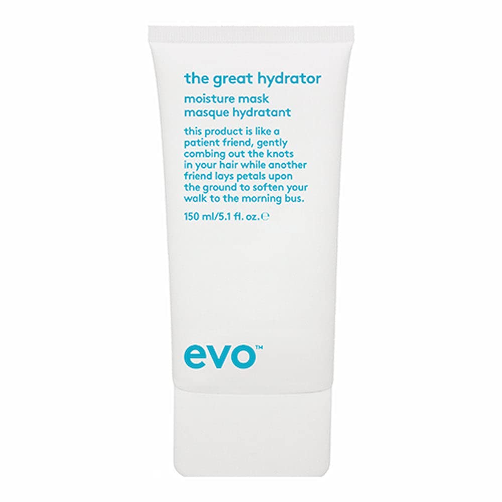 EVO The Great Hydrator Moisture Hair Mask - Moisturise, Add Softness & Shine, Nourishing & Hydrating Treatment for Dry Hair - 150ml / 5.1fl.oz : Beauty & Personal Care