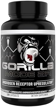 Gorilla Mode AR Carnitine 750mg Capsules ? Androgen Receptor Upregulator/Boosts Cellular Energy, Upregulates Androgen Receptor Density/Shuttles Fatty Acids (120 Capsules)