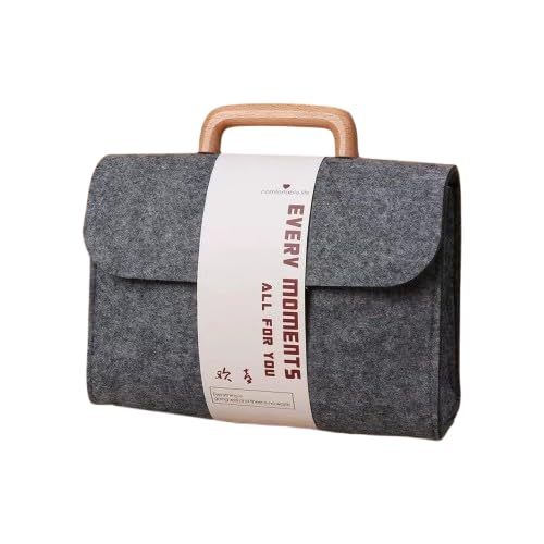 VALUEVIBES Felt Gift Bag with Wooden Handle – Reusable Tote for Gifting & Storage