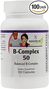 BariatricPal Sustained Release B-Complex 50 Vegetarian Capsules (100 Count)