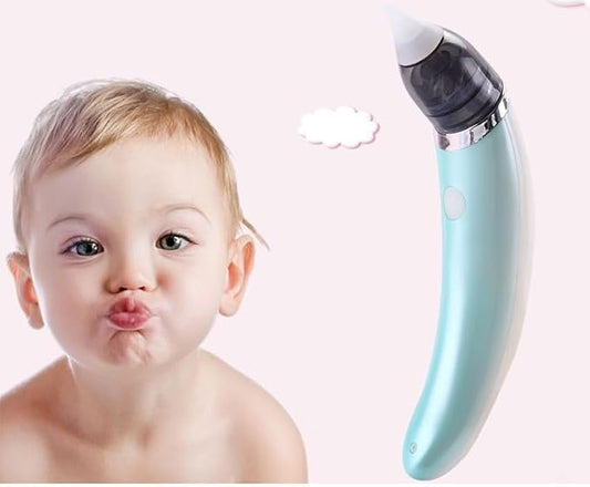 Electric Baby Nasal Aspirator - Silicone 5-Gear Newborn Nose Cleaner, Low Noise Infant Snot Suction Device