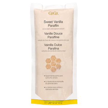 GiGi Sweet Vanilla Paraffin Wax | Paraffin Bath Wax With Spa Quality Finish | with Cocoa Bean and Soybean Extracts | 16 Oz