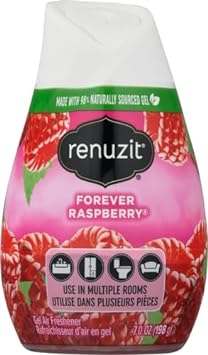 Renuzit Adjustable Solid Gel Air Freshener Cone, Forever Raspberry, Nonstop Freshness, 7 Ounces, 1 Cone