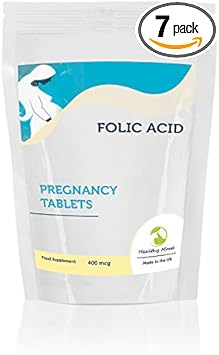 Folic Acid B9 400Mcg Pregnancy 7 Sample Pack Vitamin B9 Tablets Pills Quality Products Nutrition Health Food Supplements Healthy Mood Uk