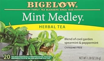 Bigelow, Mint Medley Tea (Caffeine Free), 20 Count