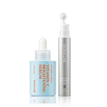 Skin&Lab Brightening And Eye Wrinkle Care Skincare Set: Includes Vitamin C Serum And Bakuchiol Eye Serum
