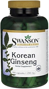 Swanson Korean Ginseng 250 Milligrams 300 Capsules