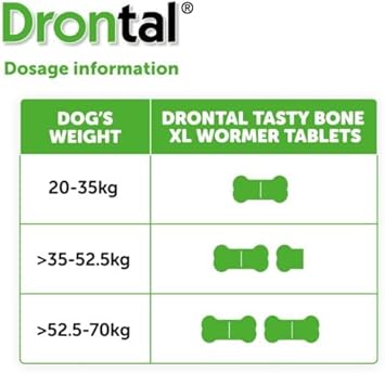 Drontal Tasty Bone Xl Wormer Tablets For Large Dogs (Over 20Kg) X 1 Tablet