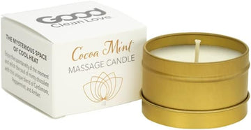 Good Clean Love Cocoa Mint Massage Candle, Creates An Aromatic & Intimate Massage Oil, 100% Natural, Made With Pure Essential Oils, Exotic Sweet & Balanced Warm Scent, Aphrodisiac Fragrances, 2 Oz