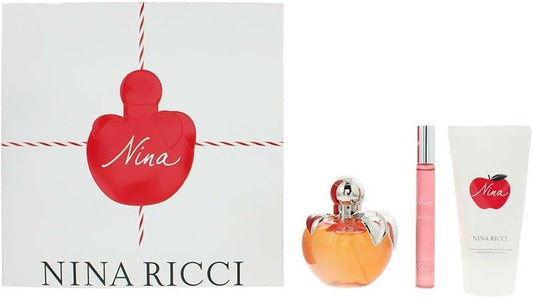 Nina Ricci Nina 3 Piece Gift Set: Eau De Toilette 80Ml - Rollerball 10Ml - Body