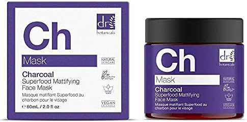 Dr Botanicals Charcoal Superfood Mattifying Face Mask 100% Vegan Skincare (50ml) : Amazon.co.uk: Beauty