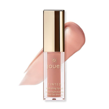 Jouer Essential Tinted Hydrating Lip Oil Gloss – Moisturizing Dry Lip Treatment Serum - Fragrance Free Tinted Lip Oil - Jojoba Seed Oil And Apricot Oil Formula