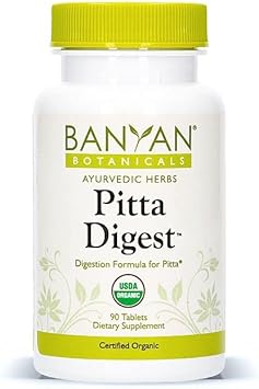 Banyan Botanicals Pitta Digest - USDA Organic, 90 Tablets - Cooling & Soothing for a Hot Digestive System