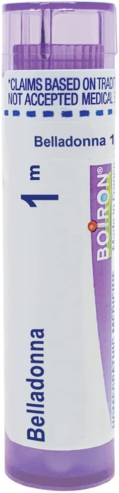 Boiron Belladonna 1M Md 80 Pellets For High Fever (Up To 102F) Of Sudden Onset With Perspiration