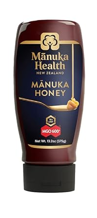 Manuka Health Umf 16+/Mgo 600+ Manuka Honey Squeeze Bottle (375G/13.2Oz), Superfood, Authentic Raw Honey From New Zealand