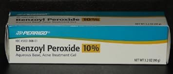 Perrigo 10% Benzoyl Peroxide Acne Treatment Gel 90Gm Tube By Perrigo : Beauty & Personal Care
