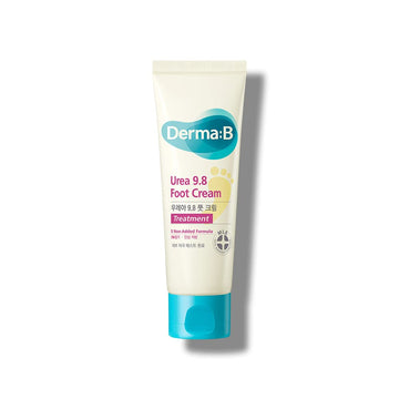 Derma B Urea 9.8% Foot Cream, Moisturizing Cream for Dry Cracked Feet with Camellia Oil, Hypoallergenic Leg Moisturizer for Sensitive Skin, Feet Spa, Chamomile, Woody-Scented, 2.7 Fl Oz, 80ml, Kbeauty