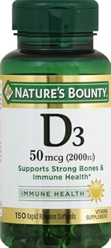 Nature'S Bounty, D 2000 Iu Softgels, 150 Count