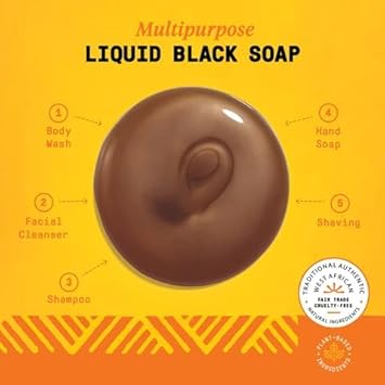 Alaffia All In One Unscented African Black Soap, 32 Fl Oz : Bath Soaps : Beauty & Personal Care