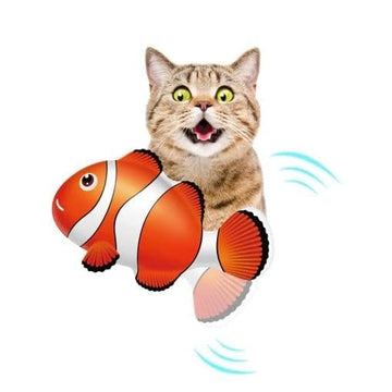 INFINIBYTE Interactive Electric Floppy Fish Cat Toy – USB Rechargeable Realistic 3D Floppy Fish for Cats & Dogs | Chew & Bite Pet Toy | Fun Pet Supplies