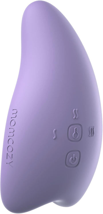 Momcozy Warming Lactation Massager 2-In-1, Soft Breast Massager For Breastfeeding, Heat + Vibration Adjustable For Clogged Ducts, Improve Milk Flow, Lilac