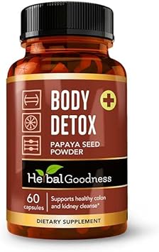 Herbal Goodness Body Detox Plus - Body Detox Cleanse for Men and Women - Full Body and Colon Cleanser, Liver Detox and Colon Broom - 60 Capsules, 1 Unit