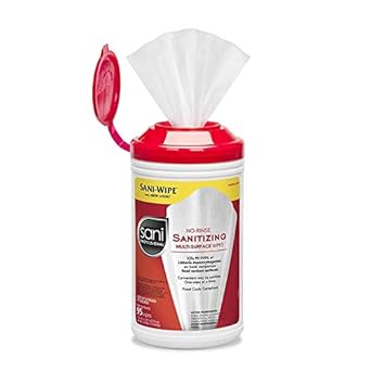 Pdi - Professional Disposables, Intl.-P66784 Sani-Wipe Non-Rinse Food Contact Hard-Surface Sanitizing Wipe, 7.75" X 5", 175/Can : Health & Household