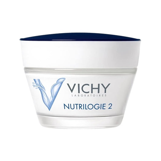 Vichy Nutrilogie 2 Intense Moisturizer For Very Dry Skin, 24-Hour Hydration Daily Face Cream To Strengthen And Soothe Skin, Non-Greasy Finish, 1.69 Fl Oz (Pack Of 1)