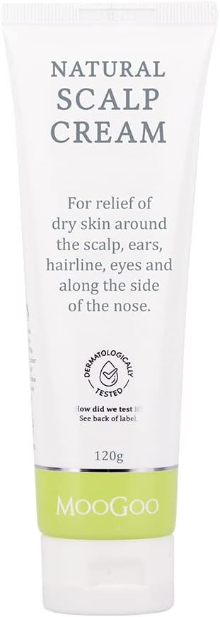 MooGoo Scalp Cream - Seborrheic Dermatitis & Cradle Cap Natural Moisturising Cream, Relief for Red, Itchy, Crusty & Dry Skin Around the Scalp, Ears, Hairline, Eyes & Nose, for Babies & Adults