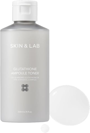 Skin&Lab Glutathione Ampoule Toner 6.76 Fl Oz, Improve Dart Spot, Hyperpigmented, Skin Clarity, Korean Toner For Sensitive Skin