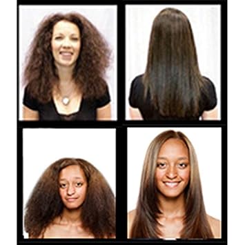 Moroccan Keratin Express Straightening Smoothing Hair Treatment System Formaldehyde Free No-Wait Formula Instant Results 120Ml Set With Clarifying Shampoo, Sulfate-Free Shampoo And Conditioner : Beauty & Personal Care