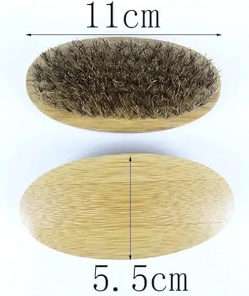 Beard Brush For Men - Natural Boar Bristle, Wood Handle, Military Pocket Mustache Grooming Comb
