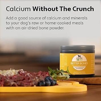 Better Bones Bone Meal For Dogs - Dog Calcium Supplement For Healthy Joints, Teeth, & Bones - From 100% Grass-Fed New Zealand Beef Bone