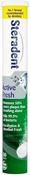 Steradent Active Fresh Denture Cleansing 30 Tablets (Pack Of 6)