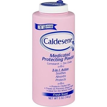 Caldesene Medicated Protecting Powder with Zinc Oxide & Cornstarch-Talc Free, 5 Ounce : Baby