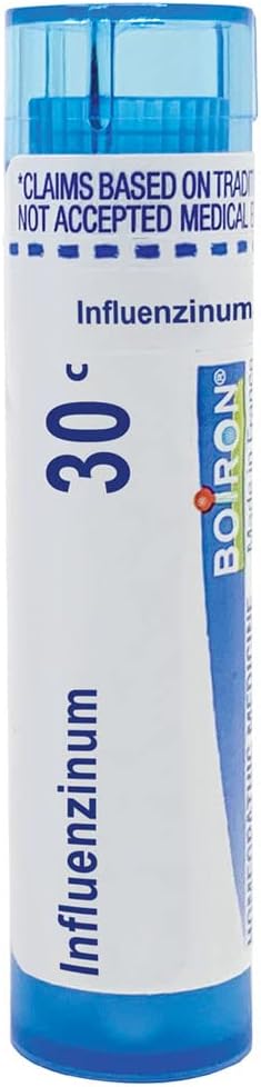 Boiron Influenzinum 30C Md For After Effects Of Flu Or Flu-Like Symptoms, Blue, 80 Count