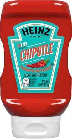 Heinz Tomato Ketchup Blended With Chipotle, 14 Oz Squeeze Bottle