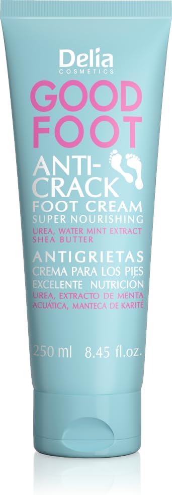 Delia Cosmetics - Good Foot Balm - Softening Cream For Heavy & Tired Feet & Legs - Water Mint Extract & Sweet Almond Oil - Eliminates Swelling - 250Ml