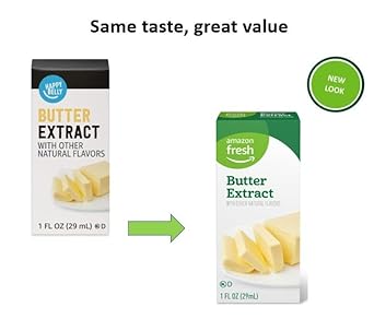 Amazon Fresh, Butter Extract with other Natural Flavors, 1 Fl Oz (Previously Happy Belly, Packaging May Vary)