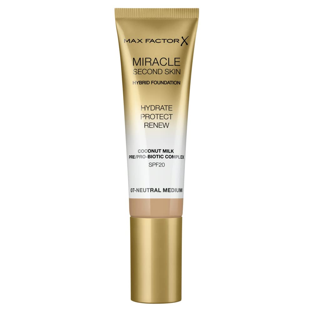 Max Factor Miracle Second Skin Hydrating Foundation, Fair-Light - 30 Ml : Beauty & Personal Care