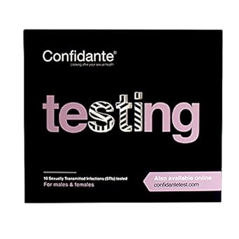Home Sti Test | Std Test Kit For 10 Common Sti | Self-Test For Chlamydia And Gonorrhoea, Syphilis, Herpes Test | Confidante | Discreet Delivery And Results | Urine And Swab Test | Sexual Health Screen