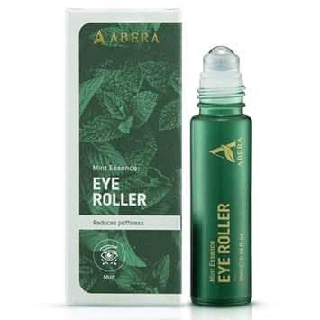 Abera Eye Roller Serum For Men – Eye Bags, Dark Circles & Puffiness Treatment – Mint Essence With Vitamin C & Peptides 0.34 Fl Oz