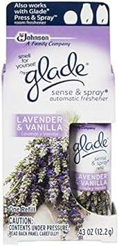 Glade Sense & Spray Refill, Lavender & Vanilla, 0.43 oz-2 pk : Health & Household