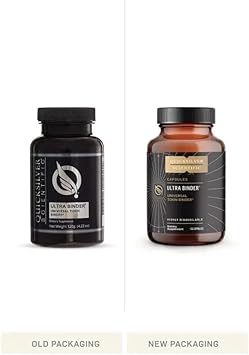 Quicksilver Scientific Ultra Binder - Multi Toxin Binder with Bentonite Clay Powder, Zeolite Detox & Charcoal - Supplement for Gut Support & The Body's Toxin Removal Process (120 Capsules) : Health & Household